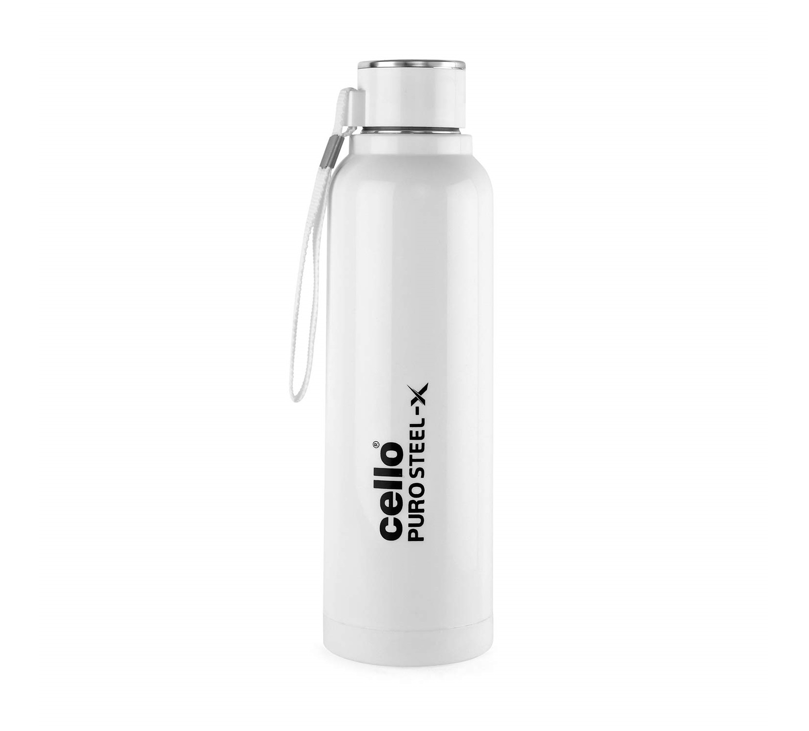 Cello Puro Steel-X Benz Water Bottle, 900 ml (White)