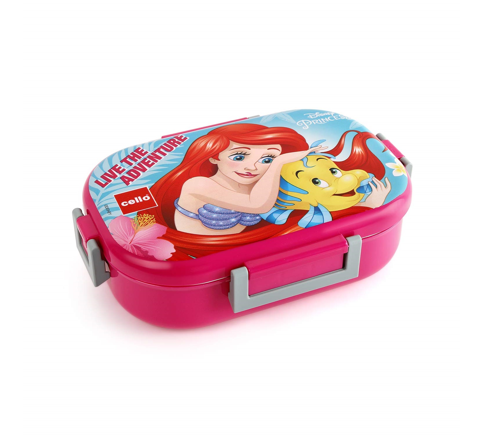 Cello Feast Deluxe Princess Design Steel Lunch Box (750ml, Pink)