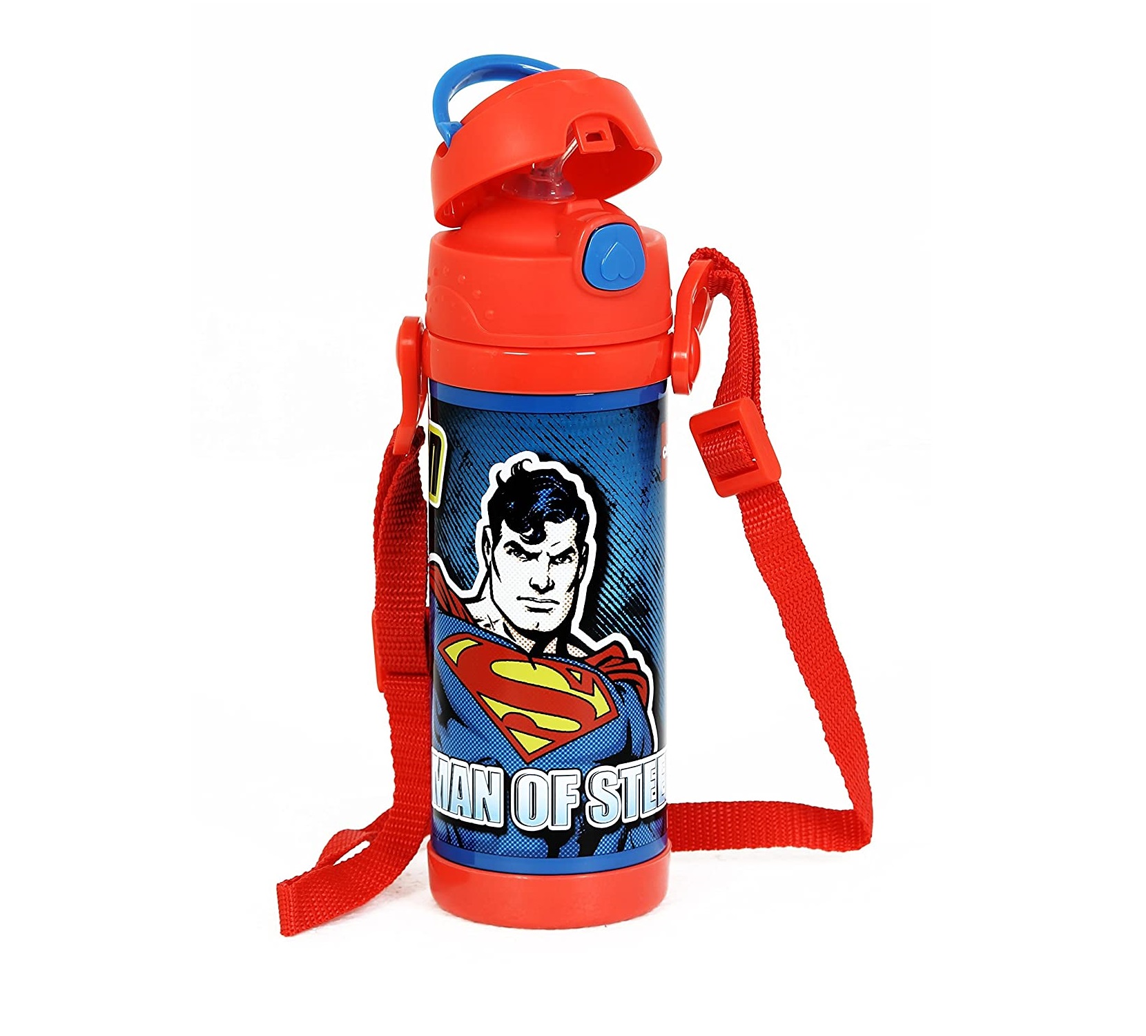 Cello Champ Superman Stainless Steel Water Bottle, 600ml, Red