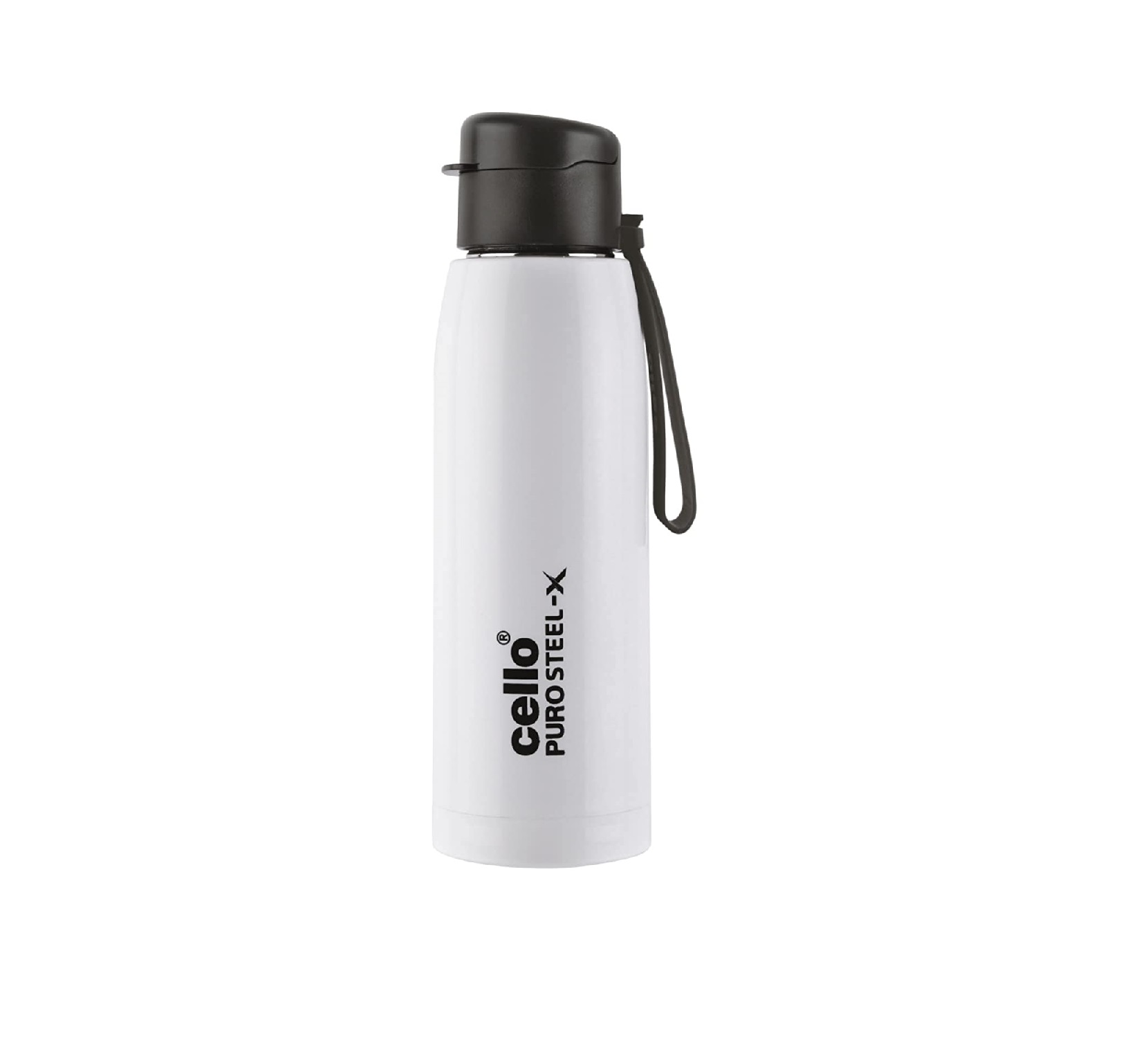 Cello Puro Steel-X Cooper Water Bottle, 600ml, White
