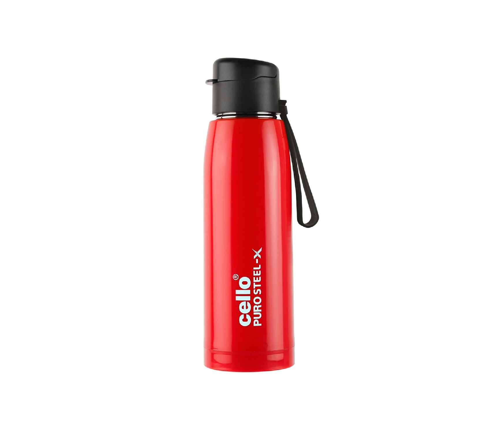 Cello Puro Steel-X Cooper Water Bottle, 600ml, Red