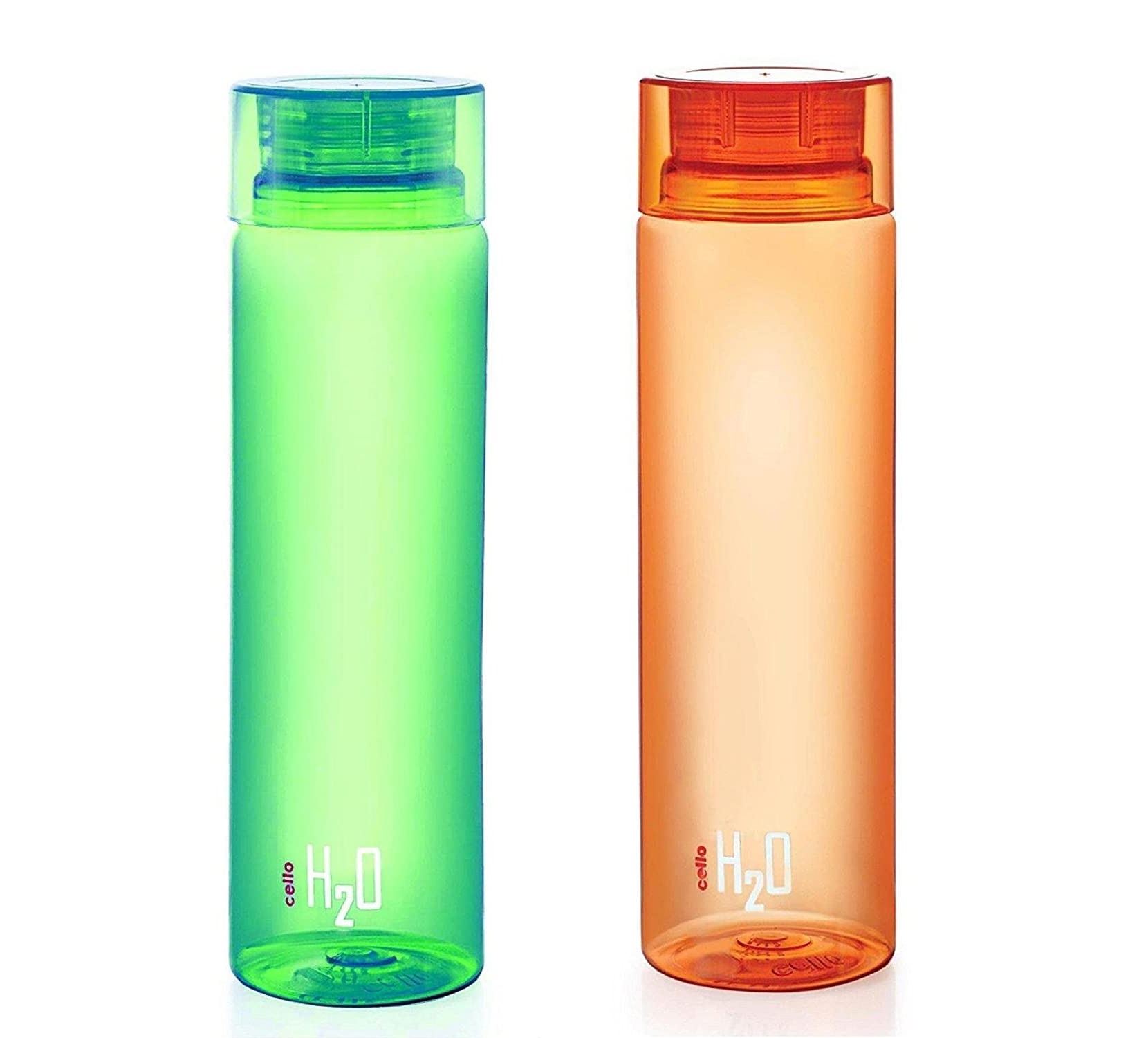 Cello H2O Premium Plastic Water Bottle (Set of 2, 1L)